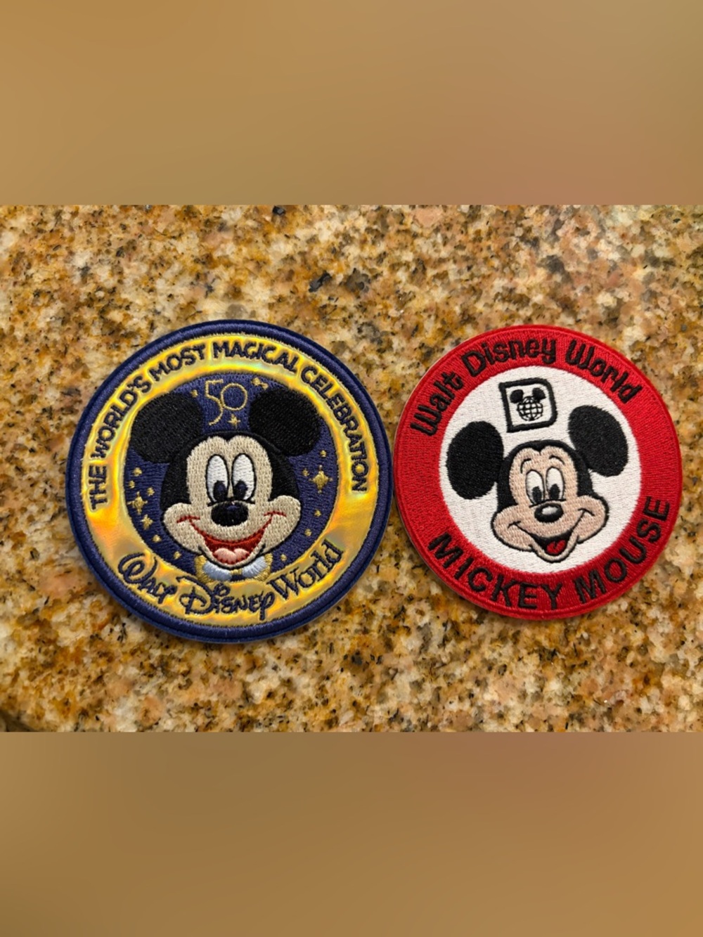 Disney Round Mickey Patch Set - Yellow, Red & Navy